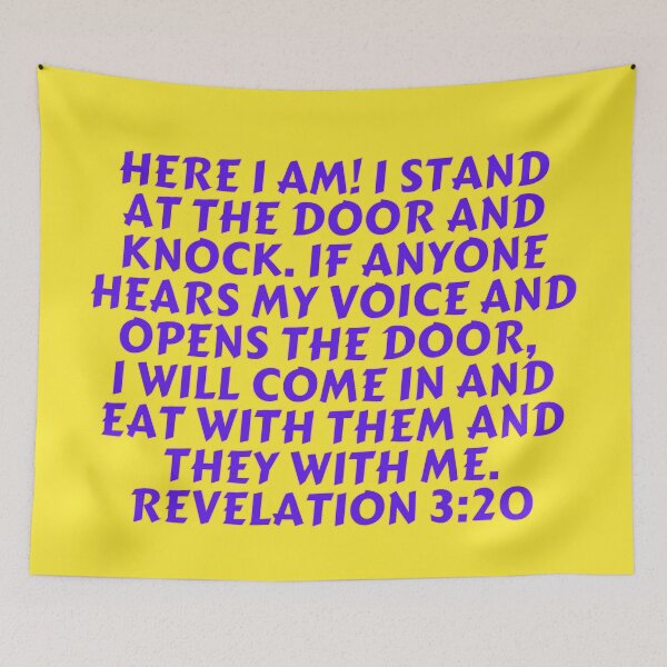 Item preview, Bible Verse Revelation 3:20 designed and sold by Prayingwarrior.