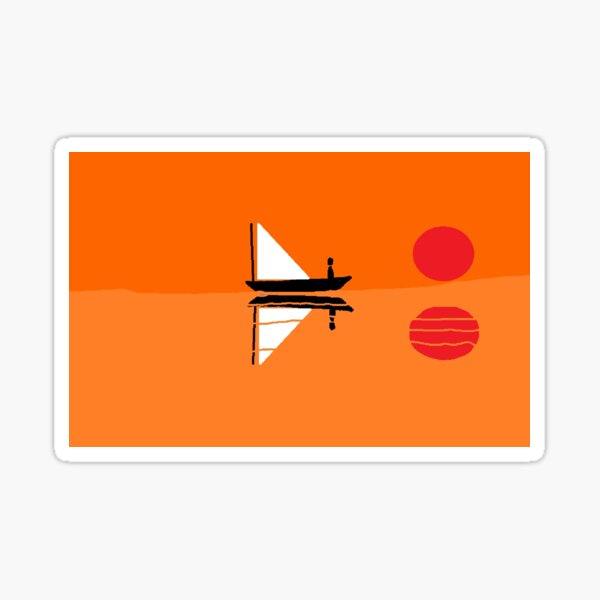 Sun and Sailboat Sticker