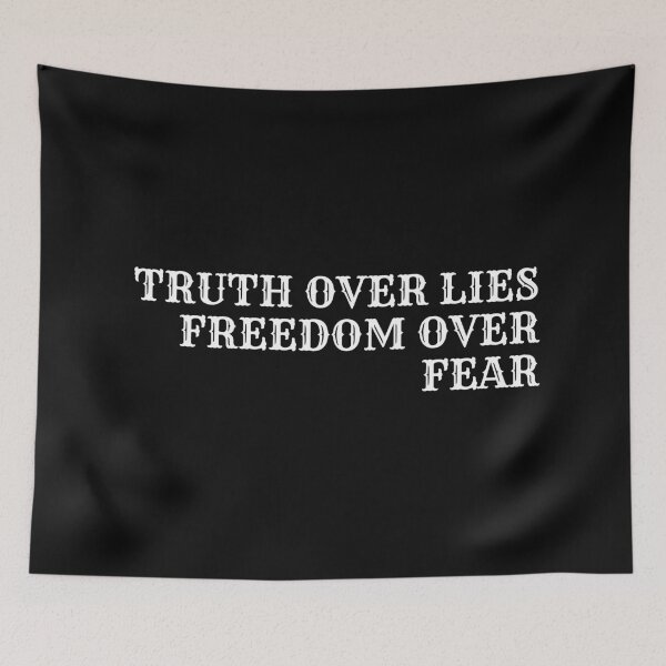 Item preview, Truth over lies, freedom over fear designed and sold by NomadMessenger.