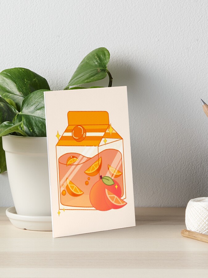 Orange Juice Box Art Board Print for Sale by Gmaish