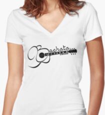 Bachata - Is For Lovers Guitar Women's Fitted V-Neck T-Shirt