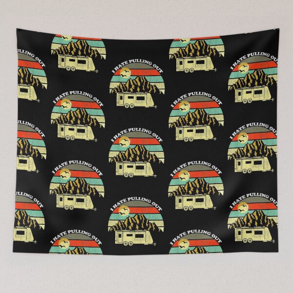 Item preview, Retro Vintage Mountains RV Camping I Hate Pulling Out designed and sold by vickiknopp.