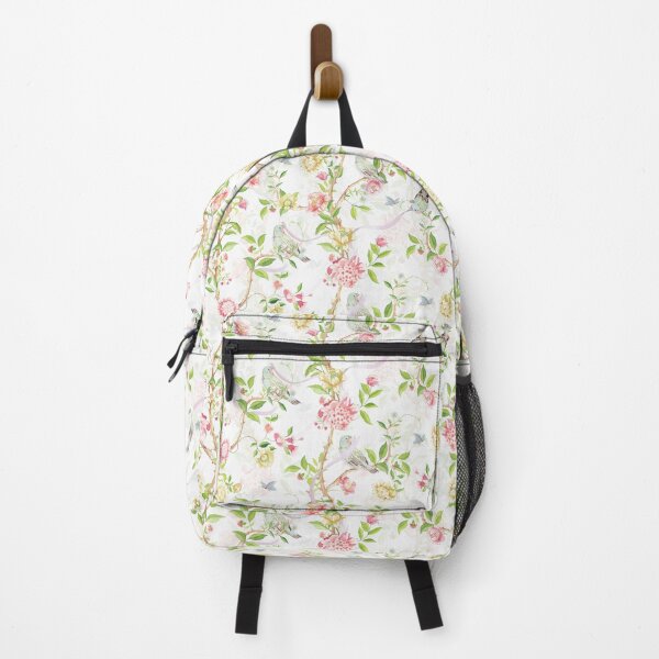 Vista previa del artículo con la obra «Chinoiserie con lazos de pájaros y flores rosas Nightgarden», diseñado y vendido por UtArt.