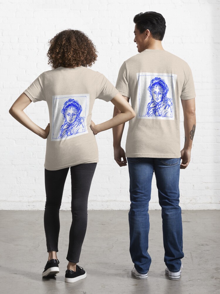 the blue lady shirt