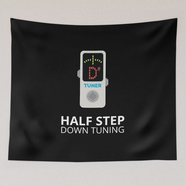 Item preview, Half Step Down Tuning Pedal Tuner Dark Theme designed and sold by nightsworthy.