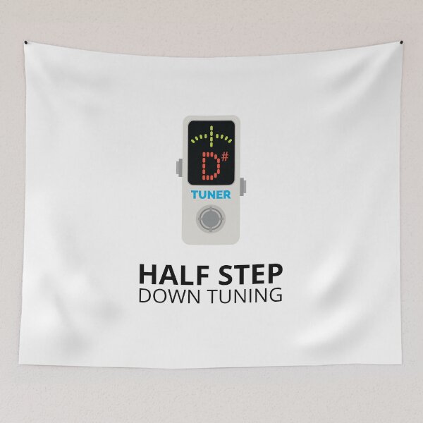 Item preview, Half Step Down Tuning Pedal Tuner Light Theme designed and sold by nightsworthy.