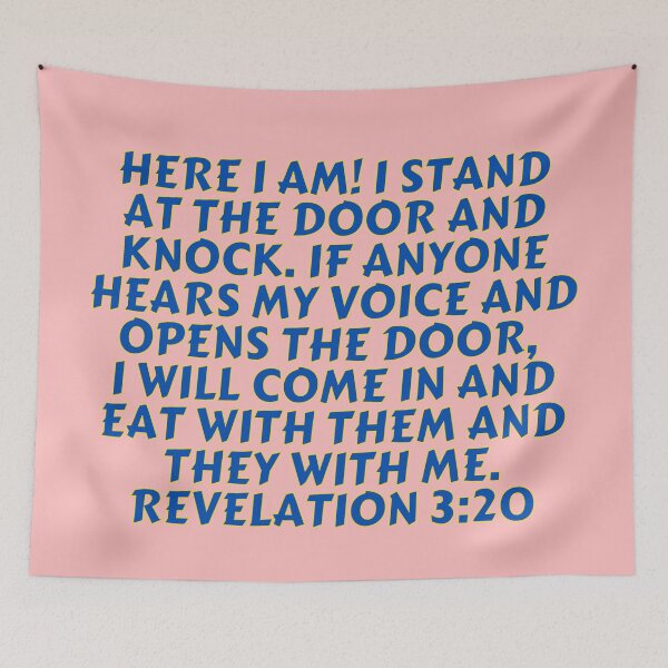 Artikelvorschau, Offenbarung des Bibelverses 3:20 entworfen und verkauft von Prayingwarrior.