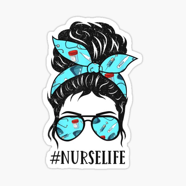 Item preview, Messy Hair Woman Bun Nurse Life Healthcare Life designed and sold by KenChana.