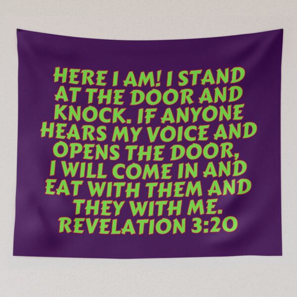 Item preview, Bible Verse Revelation 3:20 designed and sold by Prayingwarrior.
