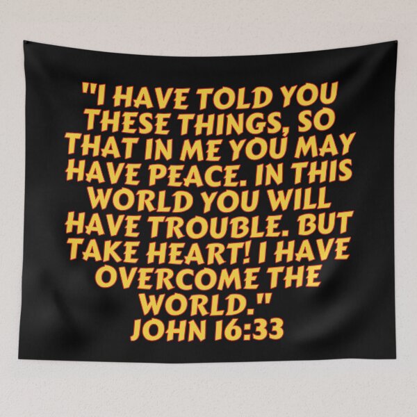 Item preview, Bible Verse John 16:33 designed and sold by Prayingwarrior.
