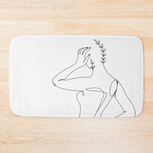 Item preview, Minimal Woman line art. Woman body with branch of leaves.  designed and sold by CoCoArt-Ua.