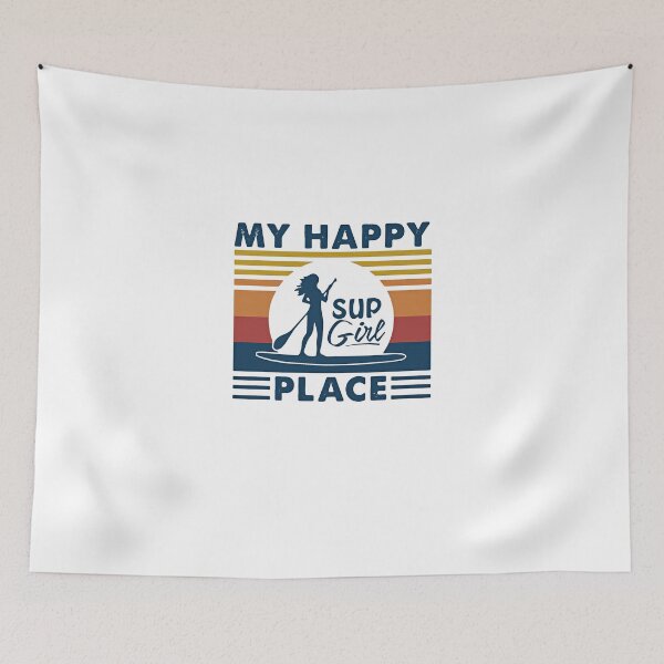 Item preview, Paddleboard My Happy Place Sup Girl Vintage Retro designed and sold by MarcoABerggren.