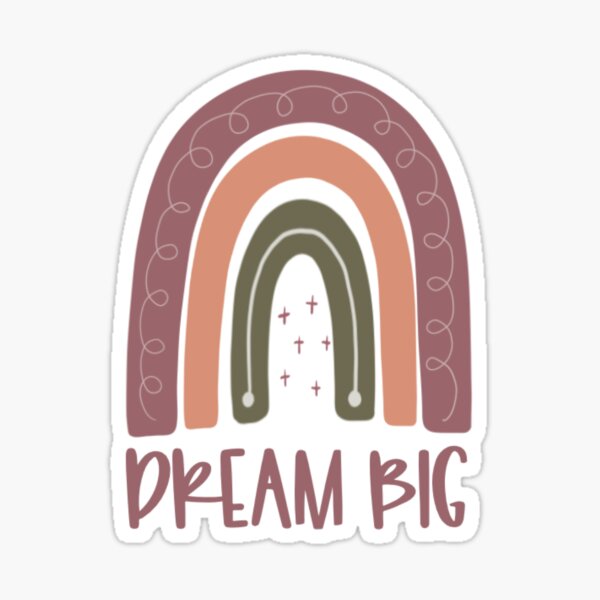 Item preview, Dream Big Rainbow Sticker designed and sold by kittycrafts.