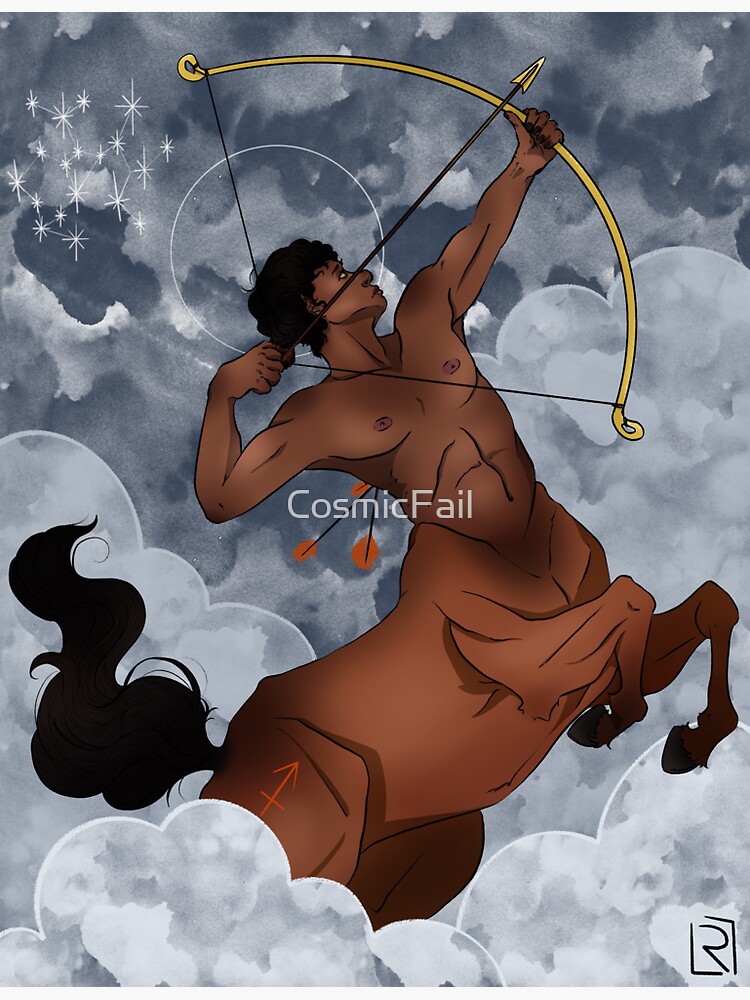 Aperçu 3 sur 3. Sticker avec l'œuvre sagittarus créée et vendue par CosmicFail.