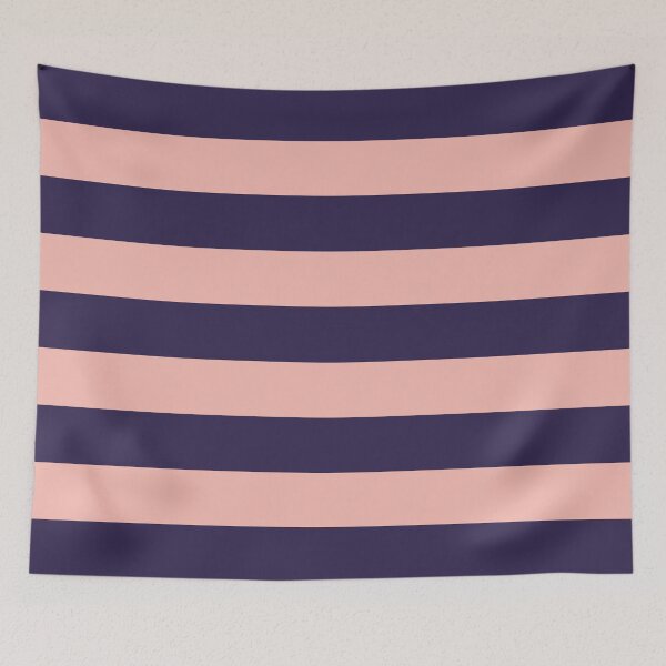 Item preview, Medium NAVY BLUE and BABY PINK Horizontal STRIPES designed and sold by RachelMacht.