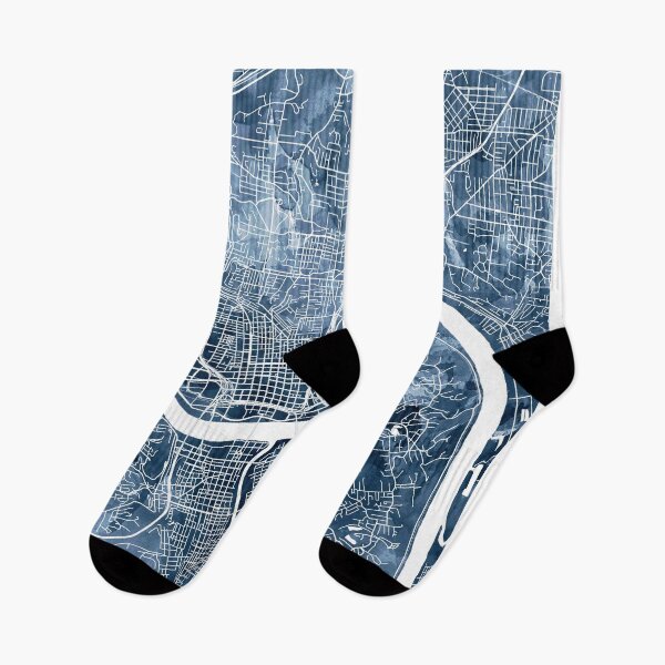 Item preview, Cincinnati Map Watercolor Navy Blue by Zouzounio Art designed and sold by zouzounioart.