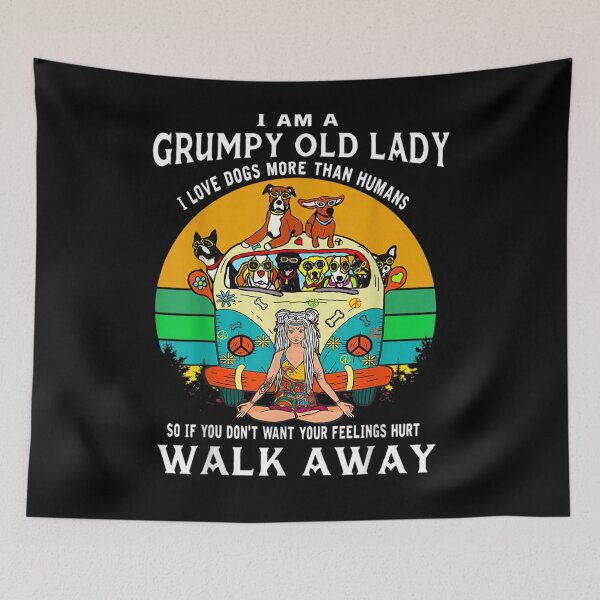 Item preview, I'm A Grumpy Old Lady I Love Dog More Than Humans Gift  designed and sold by lindafrances.