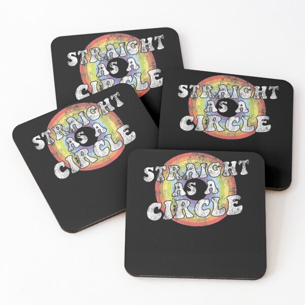 Item preview, Retro Vintage Lgbt Pride Rainbow Straight As A Circle Gift  designed and sold by lindafrances.