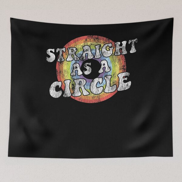 Item preview, Retro Vintage Lgbt Pride Rainbow Straight As A Circle Gift  designed and sold by lindafrances.