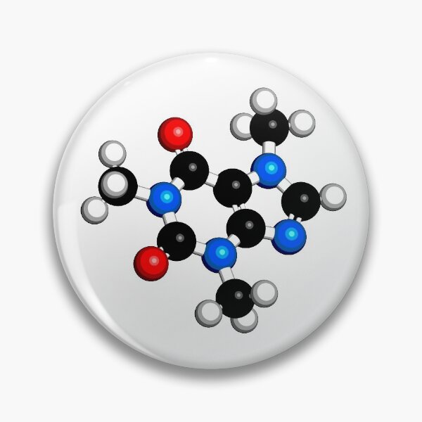 Item preview, Caffeine stimulant molecule. Present in coffee, tea and many soft and energy drinks designed and sold by molekuul.
