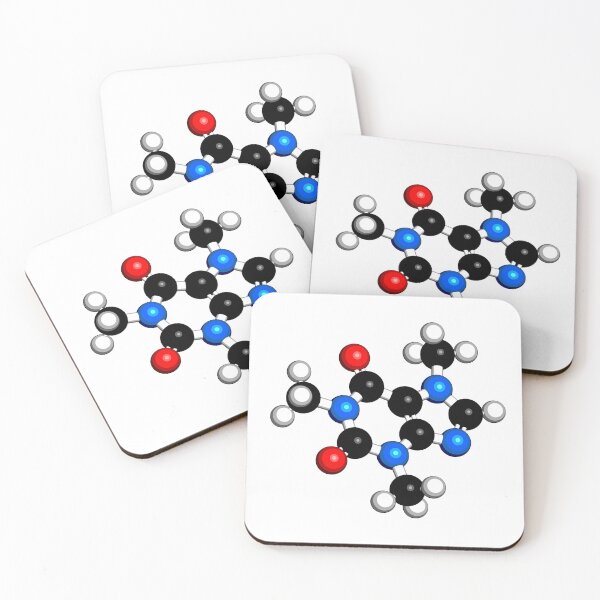 Item preview, Caffeine stimulant molecule. Present in coffee, tea and many soft and energy drinks designed and sold by molekuul.