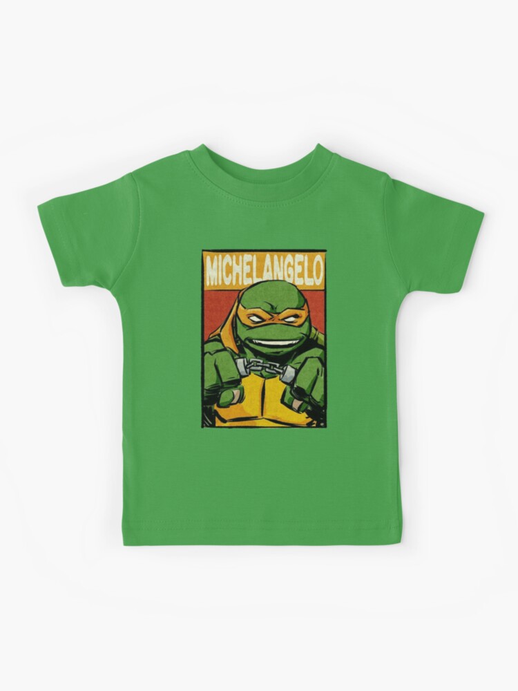 TMNT Michelangelo Face Tee Shirt Green Cotton Orange Mask Graphic Teenage  Mutant Ninja Turtles Vintage 2000s T Shirt Adult M Size 