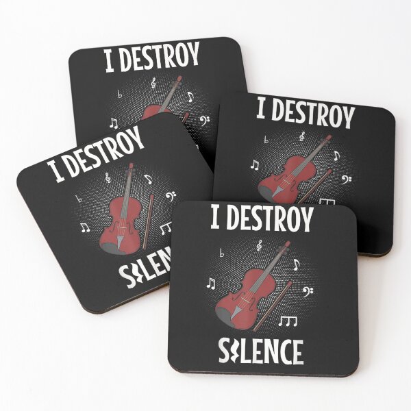 Item preview, I Destroy Silence Violin Gift  designed and sold by dominique235.
