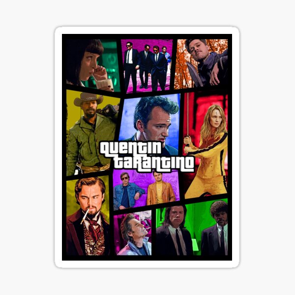Quentin Tarantino movies poster (GTA version) Sticker