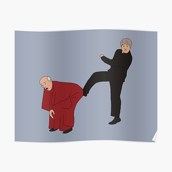 Father Ted Kicking Bishop Brennan Up The Arse Poster