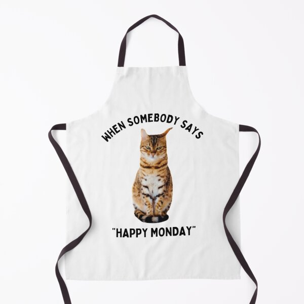 Item preview, Happy Monday - Sarcastic Cat Meme designed and sold by StickersHub94.