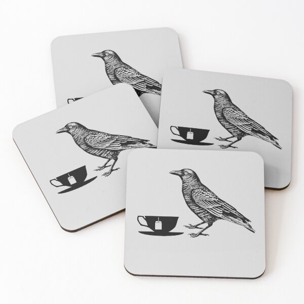 Item preview, Raven with Teacup designed and sold by NineVi.