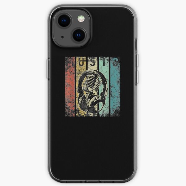Vintage Music For Singers Producers Dj's Retro Headphones Gift iPhone Soft Case