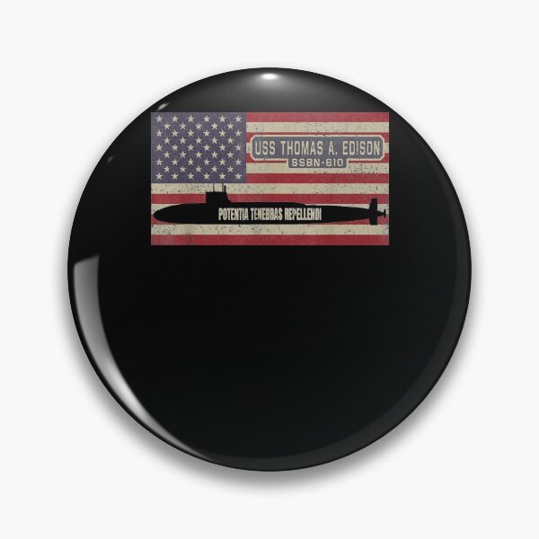 Item preview, Uss Thomas A Edison Ssbn 610 Nuclear Submarine Usa Flag Gift  designed and sold by lindafrances.