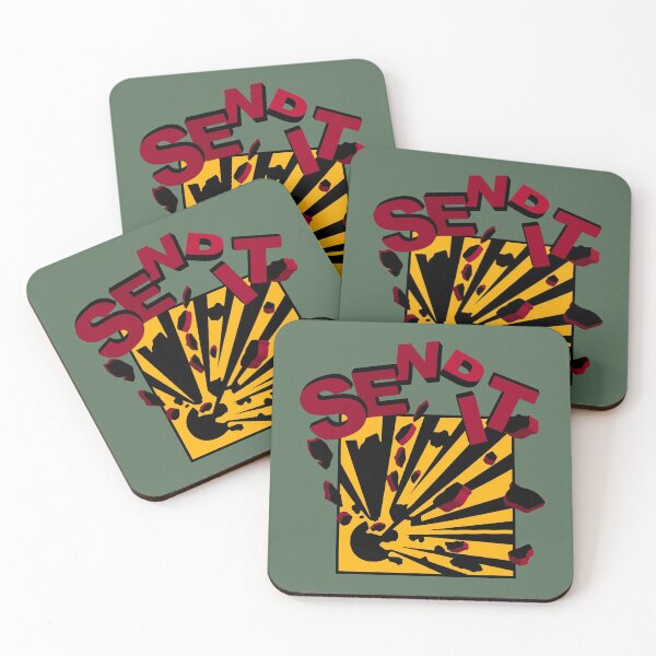 Item preview, Send It Explosive Warning Sign Explosion designed and sold by MultistorieDog.