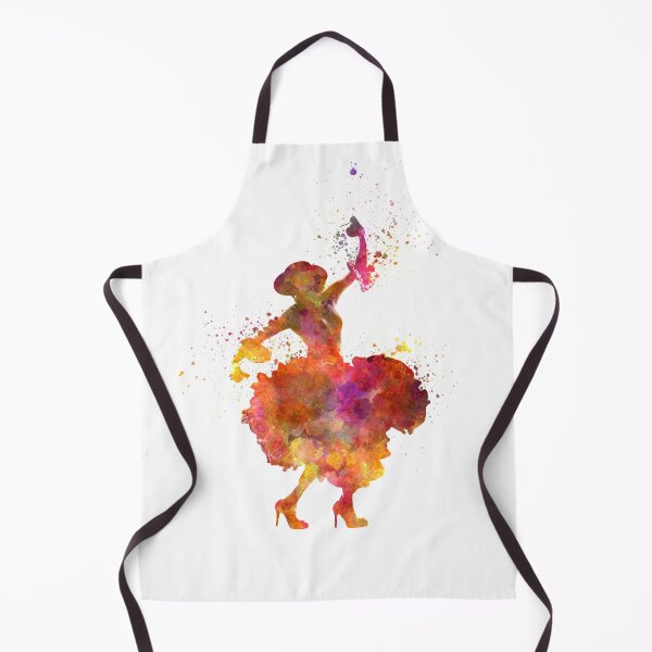 Item preview, Gypsy woman dancing flamenco dancer silhouette in watercolor designed and sold by paulrommer.