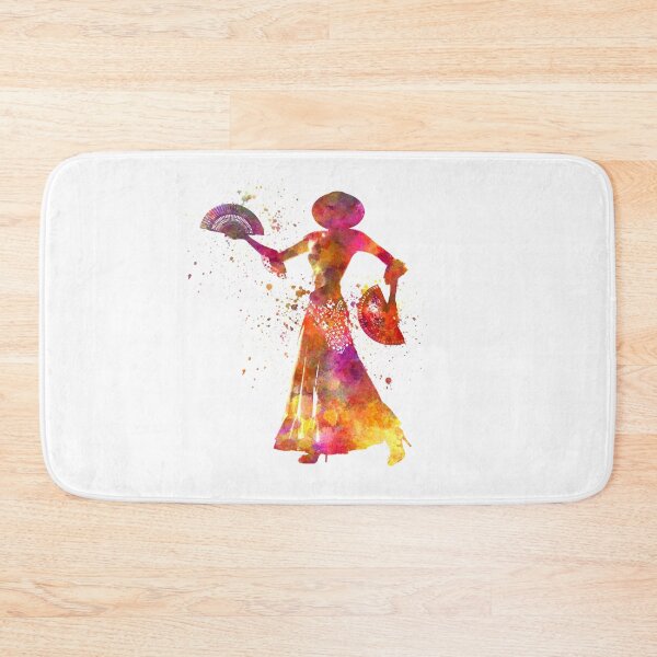 Item preview, Gypsy woman dancing flamenco dancer silhouette in watercolor	 designed and sold by paulrommer.