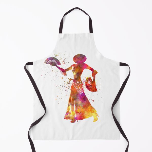 Item preview, Gypsy woman dancing flamenco dancer silhouette in watercolor designed and sold by paulrommer.