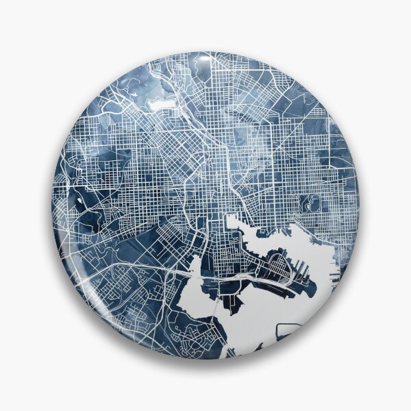 Item preview, Baltimore Map Watercolor Navy Blue by Zouzounio Art designed and sold by zouzounioart.