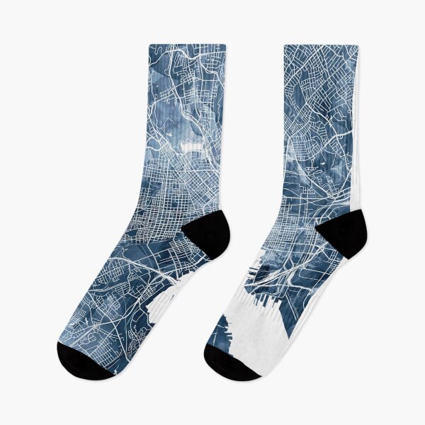 Item preview, Baltimore Map Watercolor Navy Blue by Zouzounio Art designed and sold by zouzounioart.