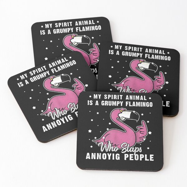 Item preview, Flamingo Bird Vintage My Spirit Animal Is A Grumpy Flamingo Gift  designed and sold by lindafrances.