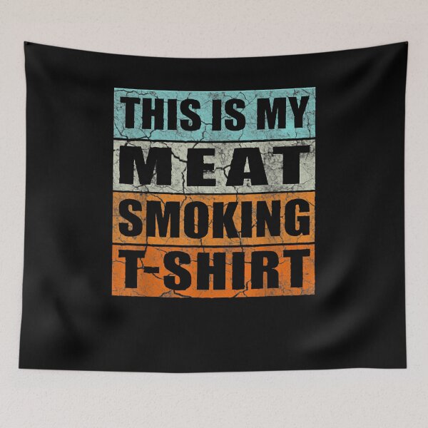 Item preview, Bbq Smoker Themed Retro Vintage My Meat Smoking Gift  designed and sold by dominique235.