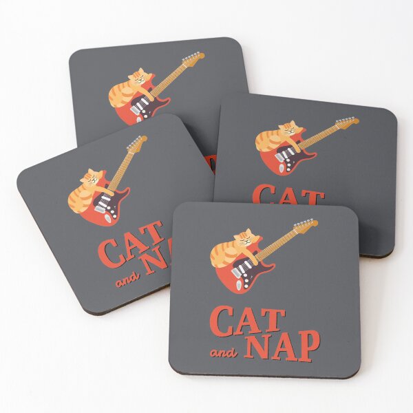 Item preview, Relaxed Cat on Guitar | Tabby | Catnap designed and sold by Fluffy-Vectors.