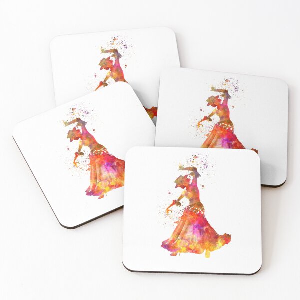 Item preview, Gypsy woman dancing flamenco dancer silhouette in watercolor	 designed and sold by paulrommer.