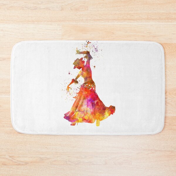 Item preview, Gypsy woman dancing flamenco dancer silhouette in watercolor	 designed and sold by paulrommer.