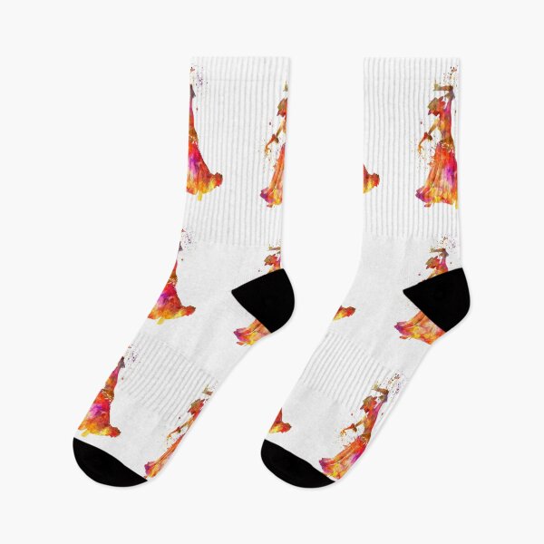 Item preview, Gypsy woman dancing flamenco dancer silhouette in watercolor	 designed and sold by paulrommer.