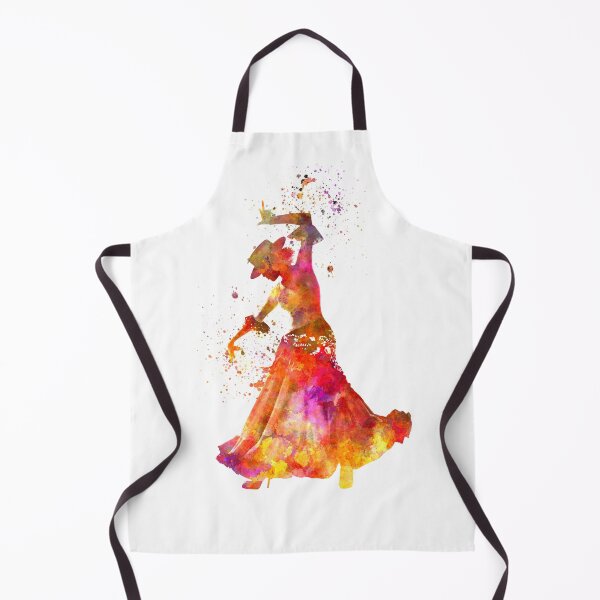 Item preview, Gypsy woman dancing flamenco dancer silhouette in watercolor designed and sold by paulrommer.