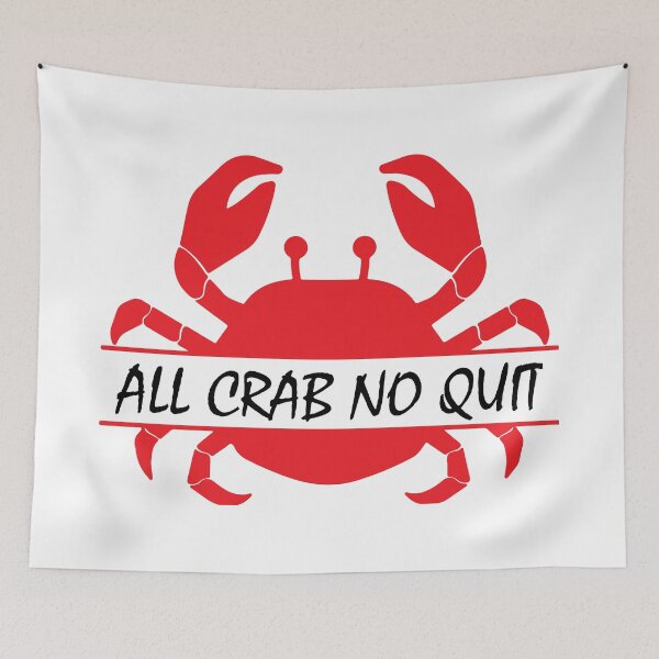 Item preview, All Crab No Quit Sticker designed and sold by warisara.