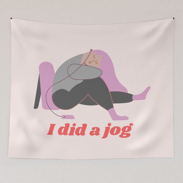 Item preview, I DID A JOG funny design for exercise, joggers, running and gym junkies designed and sold by OK SKETCHY.