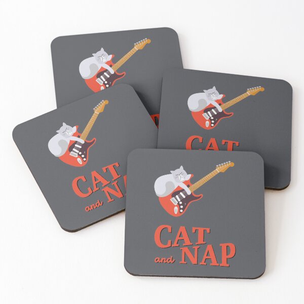 Item preview, Relaxed Cat on Guitar | Persian | Catnap designed and sold by Fluffy-Vectors.