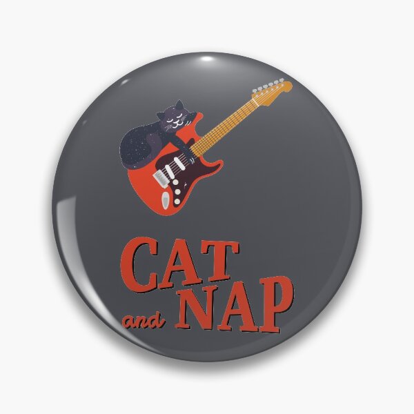 Item preview, Relaxed Cat on Guitar | Cosmic | Catnap designed and sold by Fluffy-Vectors.